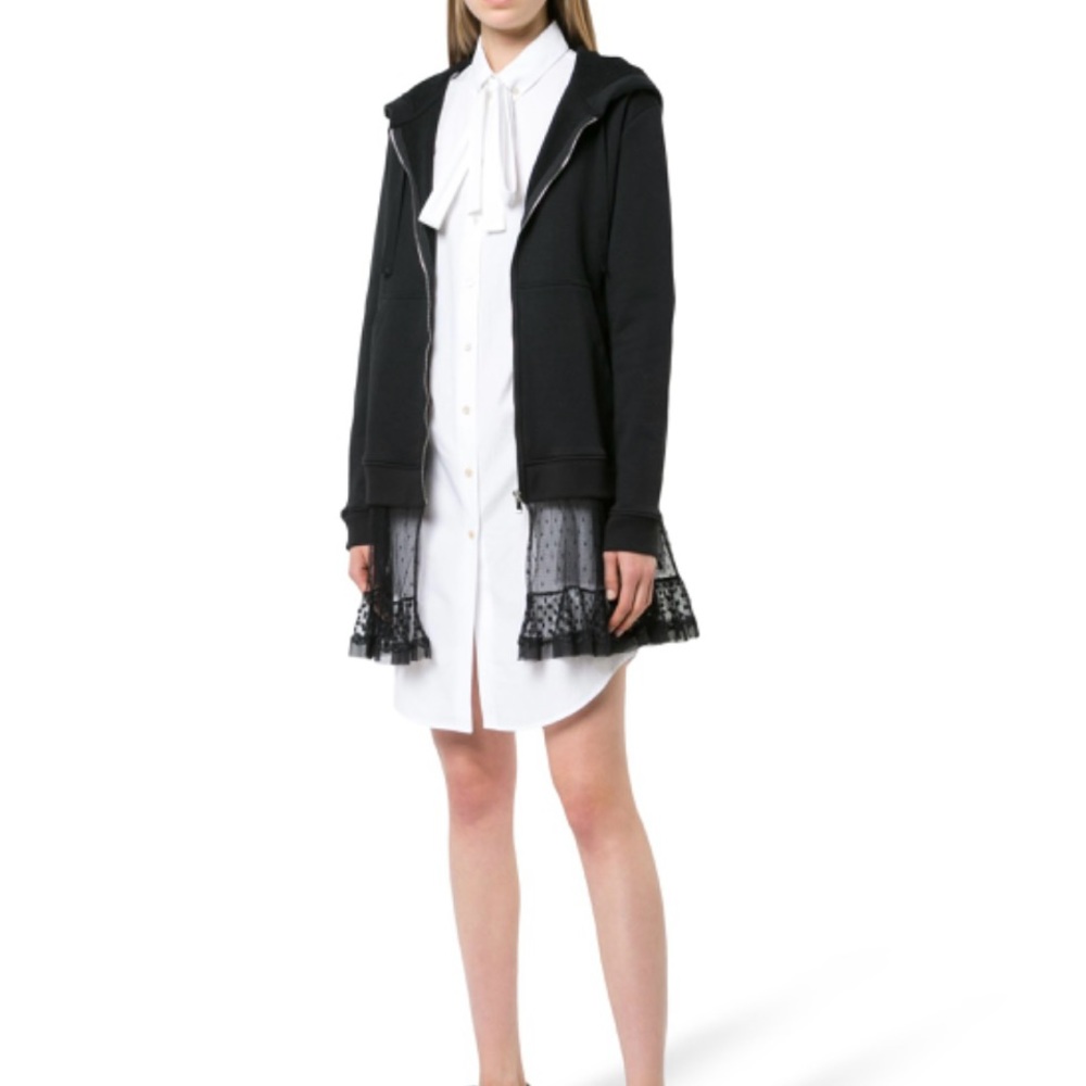 Valentino hoodie with lace panel